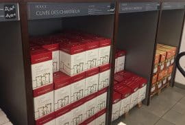 Bag in Box wine on shelf