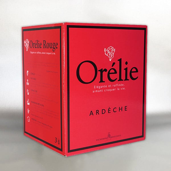 Orelie ROUGE Ardeche, France 3ltr Bag in Box wine